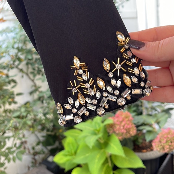 Mac Duggal - One Sleeve Beaded Cuff Side Twist Gown - Black 14 - Picture 8 of 16